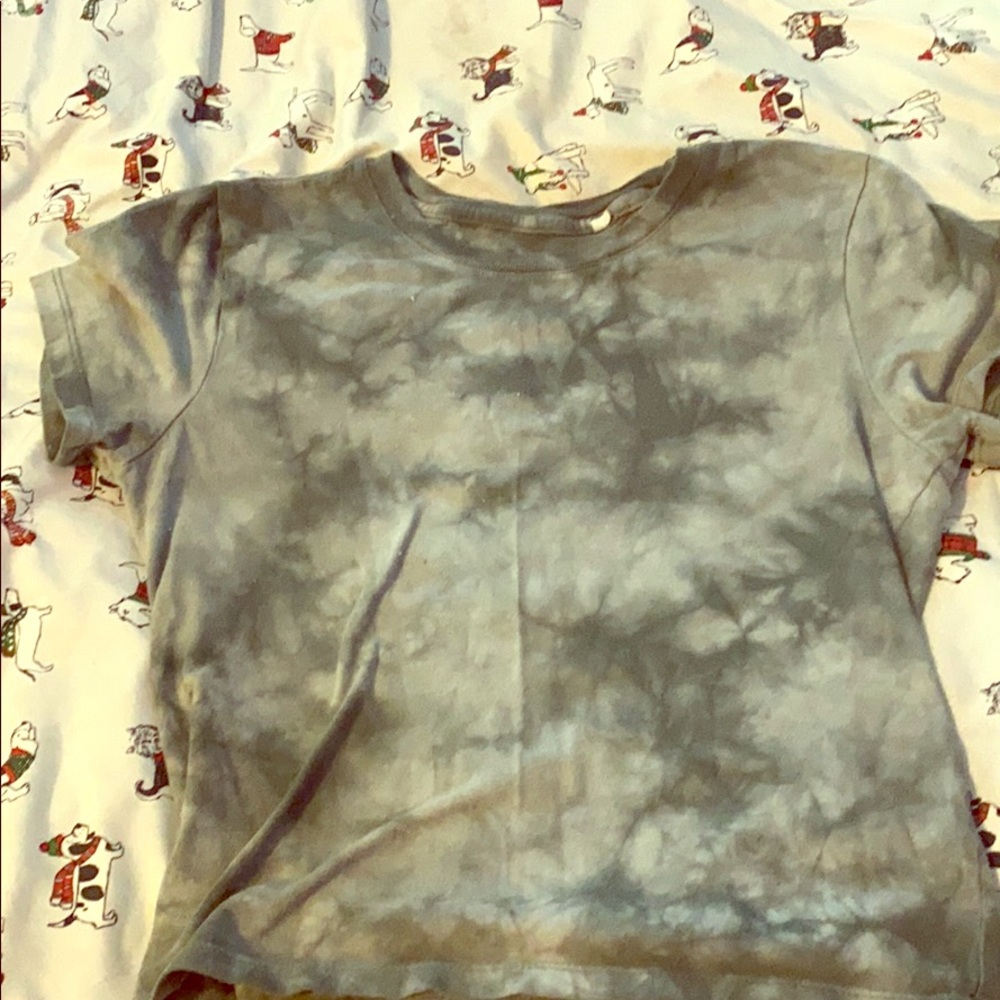 Tie dye green crop top